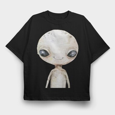 Watercolor Aliens Moon, Tricou Oversize Barbati (Unisex)