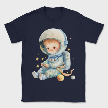 Watercolor Astronaut Kid, Tricou Barbati (Unisex)