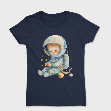 Watercolor Astronaut Kid, Tricou Femei