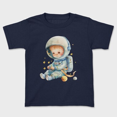 Watercolor Astronaut Kid, Tricou Copii