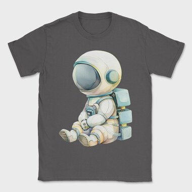 Watercolor Astronaut Sitting, Tricou Barbati (Unisex)