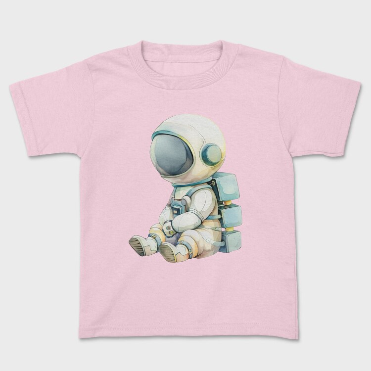 Watercolor Astronaut Sitting, Tricou Copii