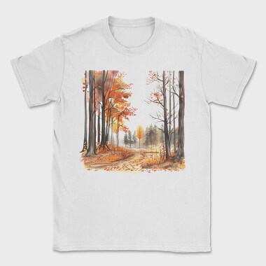 Watercolor Autumn Forest, Tricou Barbati (Unisex)