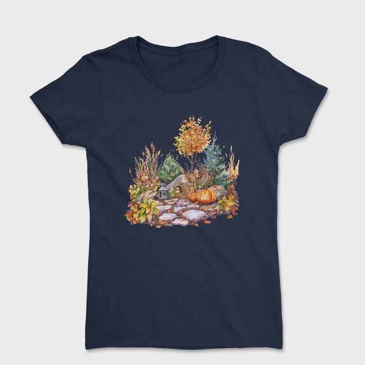 Watercolor Autumn Garden, Tricou Femei