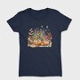 Watercolor Autumn Pumpkins, Tricou Femei
