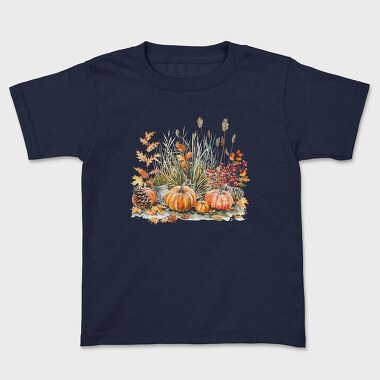 Watercolor Autumn Pumpkins, Tricou Copii