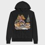 Watercolor Autumn Rock Garden, Hanorac Oversize Barbati (Unisex)