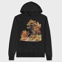 Watercolor Autumn Tree, Hanorac Oversize Barbati (Unisex)