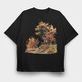 Watercolor Autumn Tree, Tricou Oversize Barbati (Unisex)