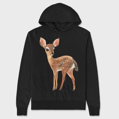 Watercolor Bambi Forest, Hanorac Oversize Barbati (Unisex)