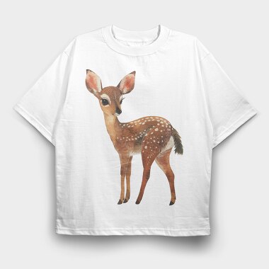 Watercolor Bambi Forest, Tricou Oversize Barbati (Unisex)