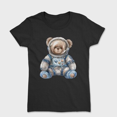 Watercolor Bear Astronaut, Tricou Femei