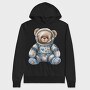 Watercolor Bear Astronaut, Hanorac Oversize Barbati (Unisex)
