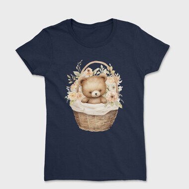 Watercolor Bear Basket, Tricou Femei
