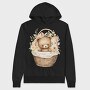 Watercolor Bear Basket, Hanorac Oversize Barbati (Unisex)