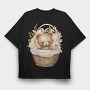 Watercolor Bear Basket, Tricou Oversize Barbati (Unisex)