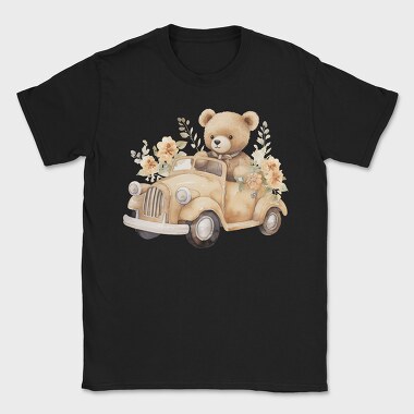 Watercolor Bear Car, Tricou Barbati (Unisex)