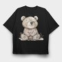 Watercolor Bear Club, Tricou Oversize Barbati (Unisex)