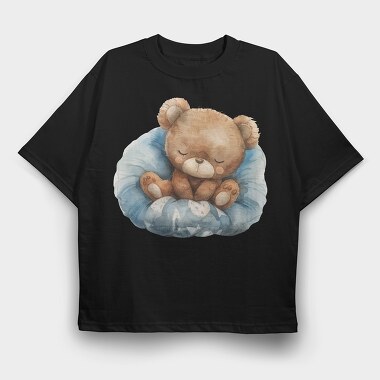 Watercolor Bear Cuddle, Tricou Oversize Barbati (Unisex)