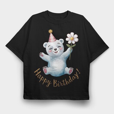 Watercolor Bear Party, Tricou Oversize Barbati (Unisex)