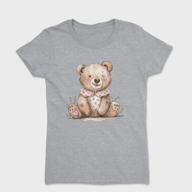 Watercolor Bear Pink, Tricou Femei