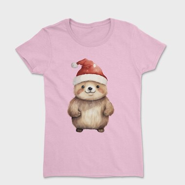 Watercolor Bear Santa, Tricou Femei