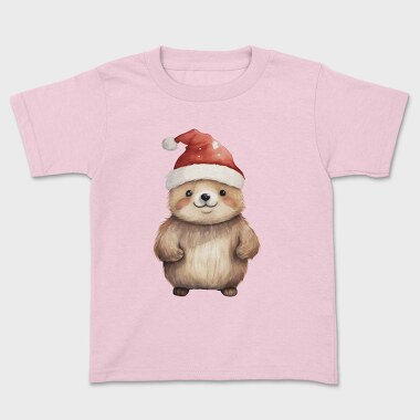 Watercolor Bear Santa, Tricou Copii