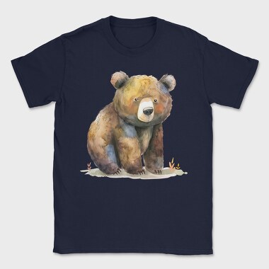Watercolor Bear Sit, Tricou Barbati (Unisex)