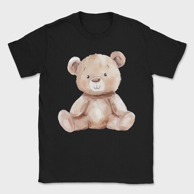 Watercolor Bear Sitting, Tricou Barbati (Unisex)