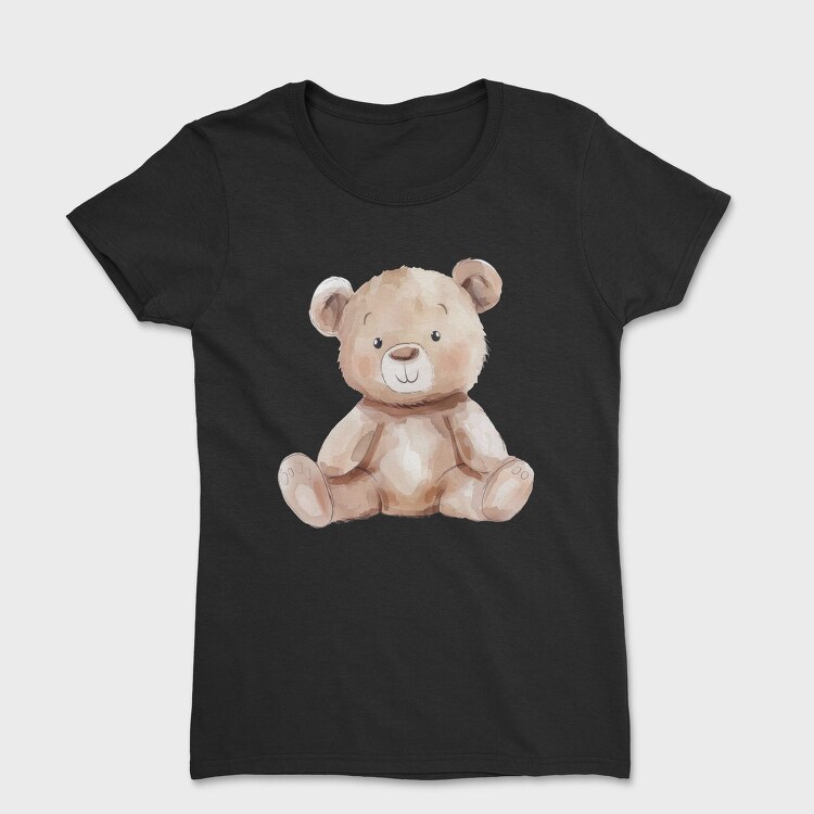 Watercolor Bear Sitting, Tricou Femei