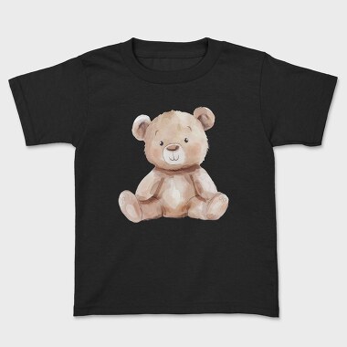 Watercolor Bear Sitting, Tricou Copii