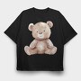 Watercolor Bear Sitting, Tricou Oversize Barbati (Unisex)