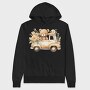 Watercolor Bear Truck, Hanorac Oversize Barbati (Unisex)