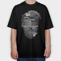 Frontal Glitched Statue Glitch 5, Tricou Oversize Barbati (Unisex)