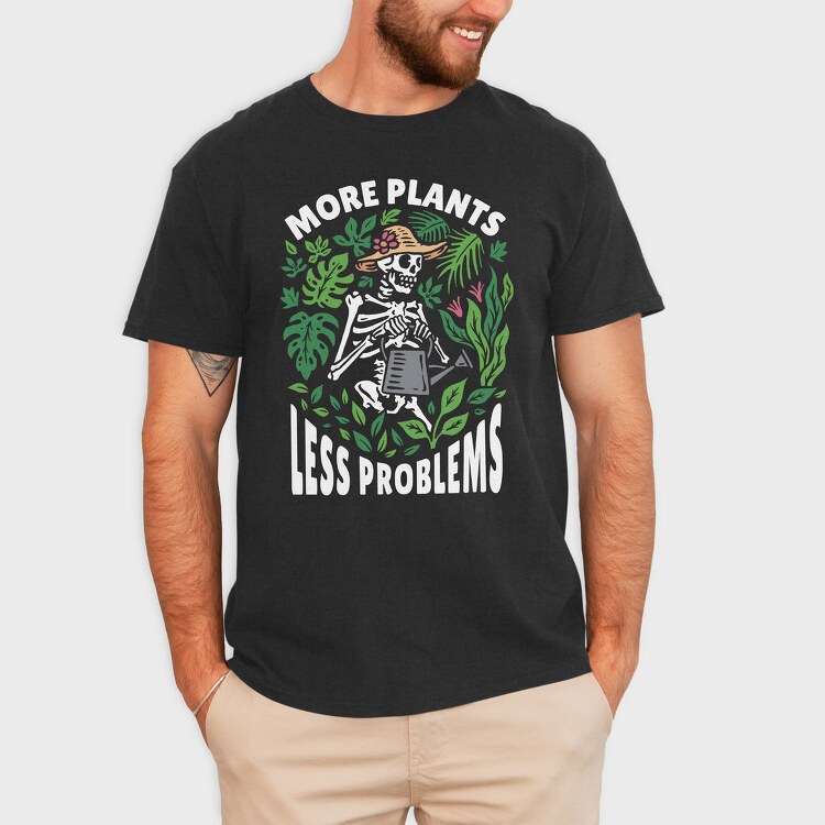 Skeleton Watering House Plants, Tricou Barbati (Unisex)