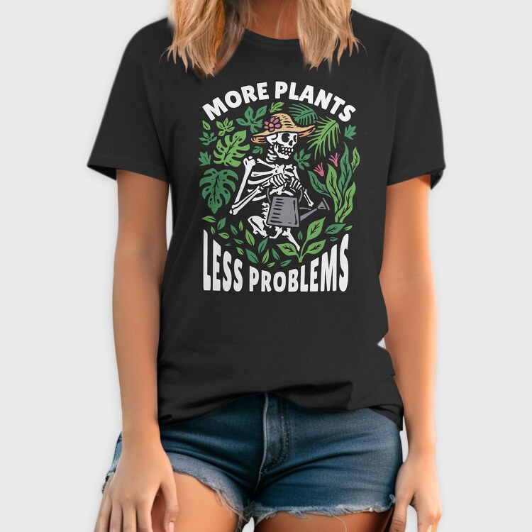 Skeleton Watering House Plants, Tricou Barbati (Unisex)