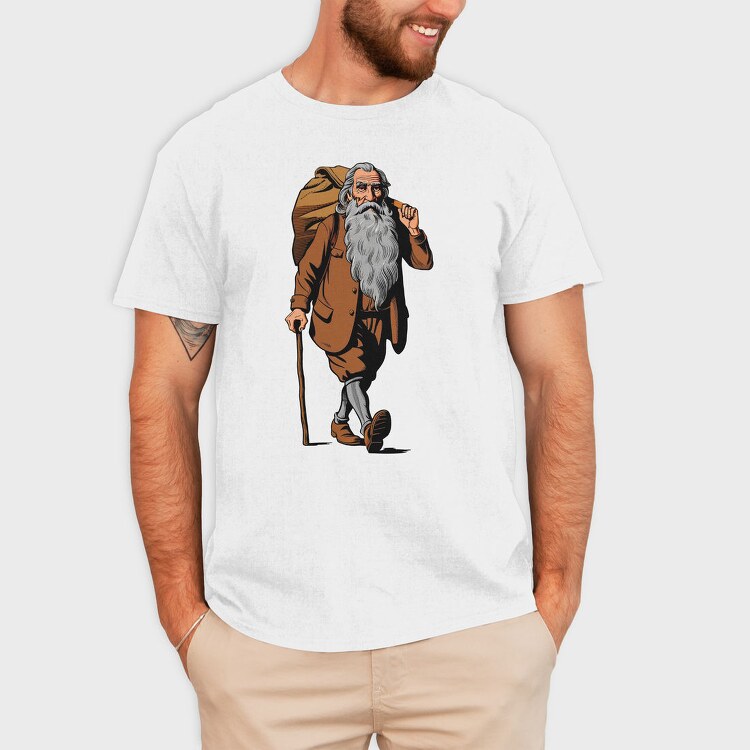 Walking Old Man Tote, Tricou Barbati (Unisex)