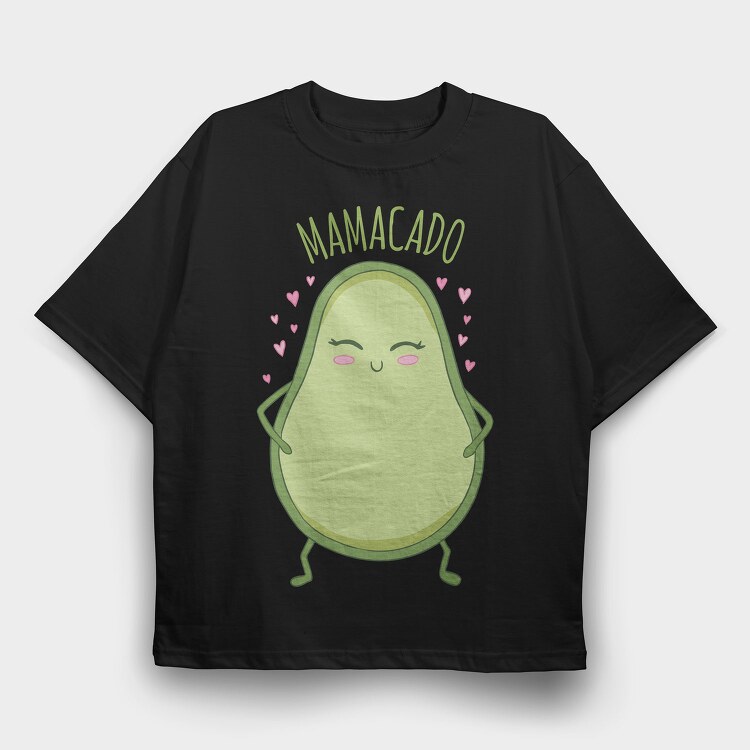 Cute Avocado Mom Mamacado Pt, Tricou Oversize Barbati (Unisex)