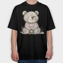 Watercolor Bear Club, Tricou Oversize Barbati (Unisex)