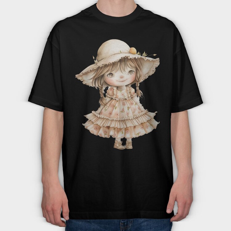 Vintage Pink Princess, Tricou Oversize Barbati (Unisex)