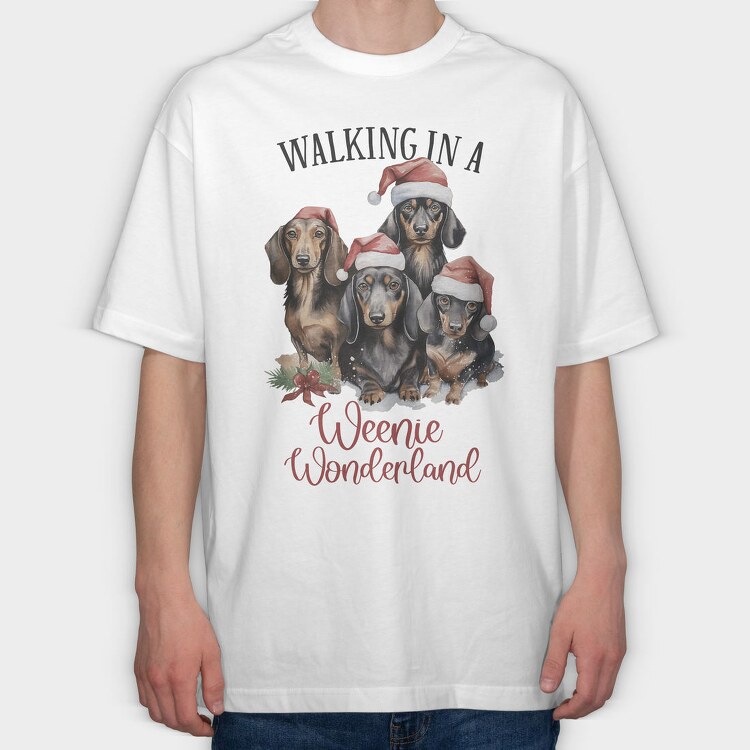Walking In A Weenie Wonderland, Tricou Oversize Barbati (Unisex)