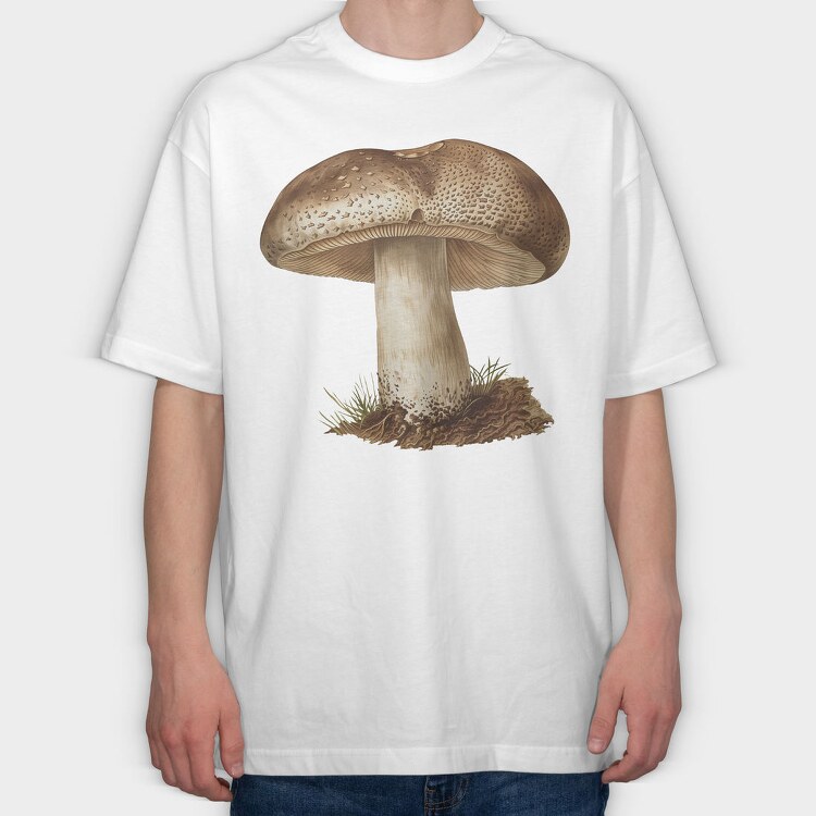 Vintage Mushroom 15, Tricou Oversize Barbati (Unisex)