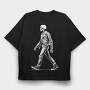 Walking Skeleton, Tricou Oversize Barbati (Unisex)