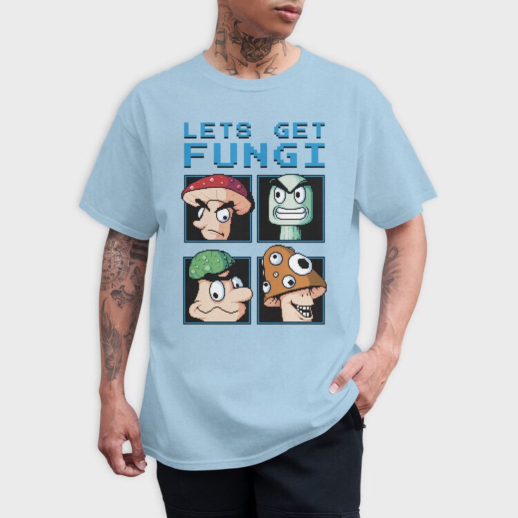 Fungi Cartoon Characters Let S Get Pixel, Tricou Barbati (Unisex)