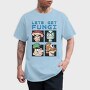 Fungi Cartoon Characters Let S Get Pixel, Tricou Barbati (Unisex)
