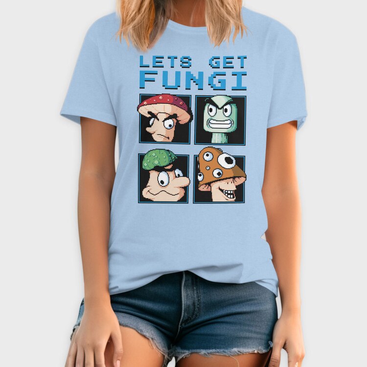 Fungi Cartoon Characters Let S Get Pixel, Tricou Barbati (Unisex)