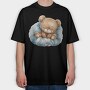 Watercolor Bear Cuddle, Tricou Oversize Barbati (Unisex)