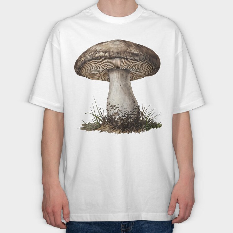 Vintage Mushroom 4, Tricou Oversize Barbati (Unisex)