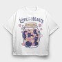 Love in Our Hearts Cats Jar, Tricou Oversize Barbati (Unisex)