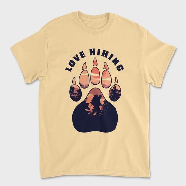 Love Hiking Bear Paw, Tricou Barbati (Unisex)